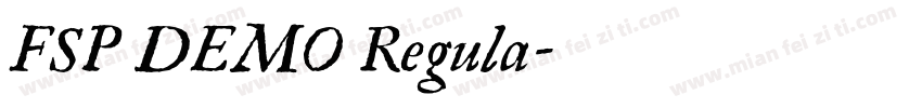 FSP DEMO Regula字体转换
